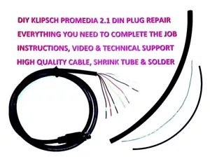 Klipsch ProMedia 2.1 Control Pod Module, Do It Yourself Repair Cable, DIN, DIY - Picture 1 of 4