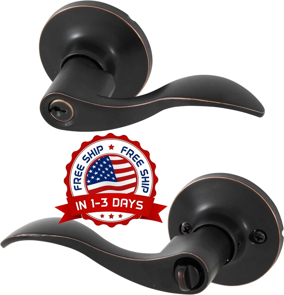 Manillas Para Puertas De Casa Manija Con Cerradura De Interior Y Exterior NUEVO. Foto 1 de 4