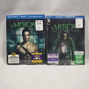 DC Comic's Arrow Seasons 1 And 3 Blu-Ray DVD TV Series With Slipcover Sealed NEW - Picture 1 of 9