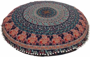 Cojín Sofá Asientos Grandes con Cremallera Hippie Decorativo Otomano Boho Pufs - Imagen 1 de 4