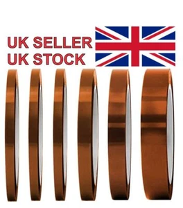 Kapton Polyimide Tape Heat Resistant Adhesive Insulation 25mm Wide 33M Long UK - Picture 1 of 12