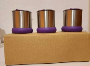 Neu! 5er Set Gewürzmühle von QVC - lila - Edelstahl/ Glas - Bild 1 von 5