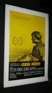 Original 1969 EASY RIDER Linenbacked Never Displayed 27x41 Style A 1 sheet - Picture 1 of 2