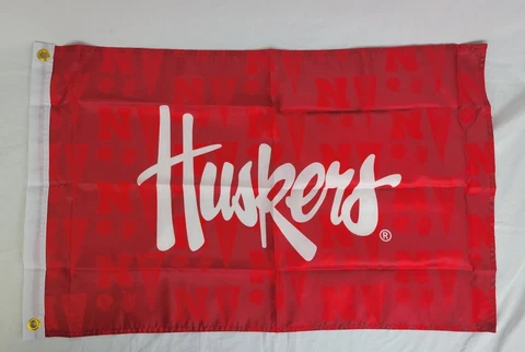 Nebraska Cornhuskers Cursive HUSKERS Garden Flag and Yard Banner 30" X 19" Cover