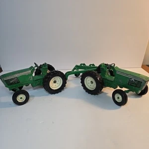 2 Ertl Stk #415 Green Metal Model Farm Tractor Toy 18-4-34 & 14L-16A Tires 8” - Picture 1 of 14
