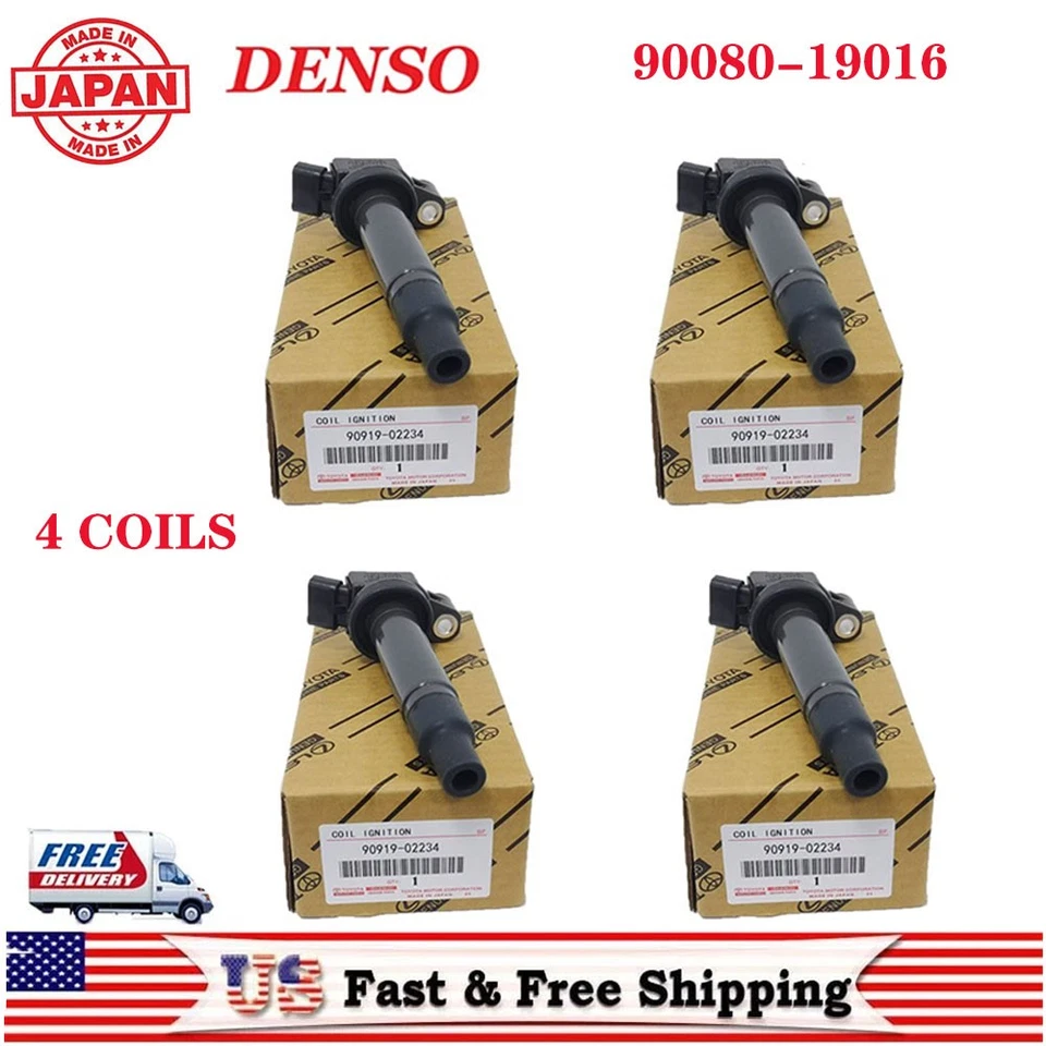 4 bobinas de encendido para Toyota Sienna Lexus V6 90080-19016 2001 2002 2003 2004-2006 Foto 1 de 4