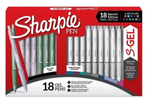 Sharpie S-Gel Pens 18pk (Medium 0.7mm) 3 Barrel Styles & 11 Ink Colors Gift Pack - Picture 1 of 7