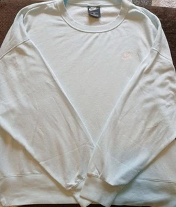 Nike Sweatshirt Blau Baumwolle Pullover Rundhals Weiß Swoosh - Bild 1 von 16