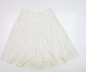 New Look Women's White A-Line Skirt UK 12 Patchwork - Picture 1 of 12
