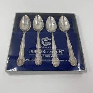 Juego de 4 cucharas de café/té Oneida Silver Plate 1881 Rogers Floral Demitasse - Imagen 1 de 11