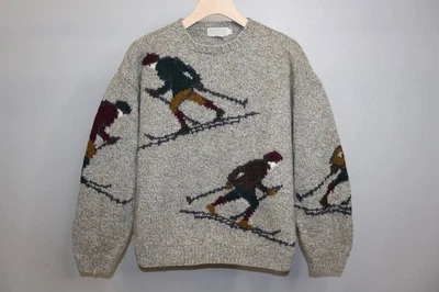 Vintage Banana Republic Safari & Travel Wool Chunky Knit Skiing Sweater M - Image 1 of 4
