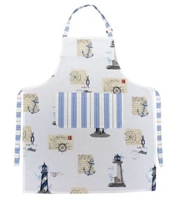 Sea Club maritime Schürze Leuchtturm  Kochschürze Steuerrad Anker Segeln NEU  - Bild 1 von 1