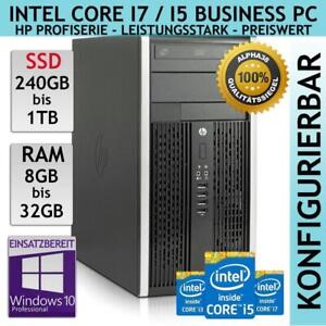 HP Compaq 6200 Pro 64Bit PC Intel Core i5 i7 bis 1TB SSD 8 16 32 GB DDR3 Win10