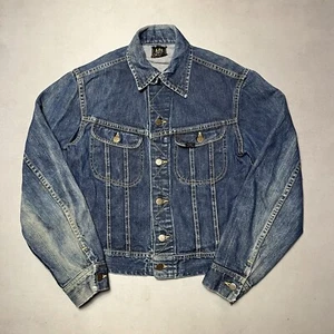 Vintage Lee 101-J Sanforized USA Union Made Denim Trucker Jacket 38 - Picture 1 of 12