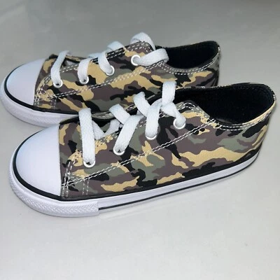 Nuevos Zapatos Converse Camuflaje Verde Camuflaje Niños Pequeños Talla 10 Foto 1 de 4