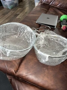 2- Stainless Steel Frying Fryer Basket Strainer Sieves - Picture 1 of 8