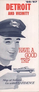 1966 Sunoco Road Map: Detroit and Vicinity NOS - Picture 1 of 1