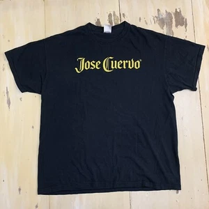 JOSE CUERVO - Vtg 90s Fruit Of The Loom Heavy Cotton Black T-shirt, Mens XL - Picture 1 of 10