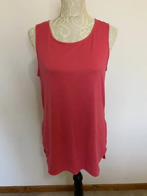 Camiseta sin mangas TANGERINE para mujer ropa deportiva mediana rosa roja detalle de encaje Foto 1 de 4