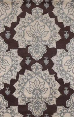 Transitional Geometric Agra Oriental 5x8 Area Rug Hand-tufted Home Decor Carpet - Image 1 of 4