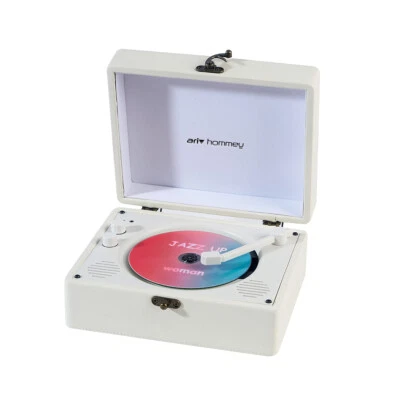 Retro Suitcase CD Player Desktop Bluetooth 5.0 with Speaker CD-R CD-RW CD-WMA - image 1 of 4