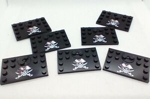 7 Black Display Stands Pirate Stamp 6X4 Plate Base Rotating Plate