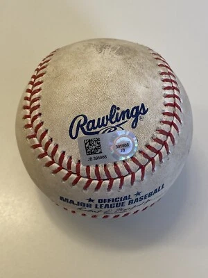 MLB Authenticated - Eddie Rosario TRIPLE To Charlie Blackmon Off German Marquez - Image 1 of 4