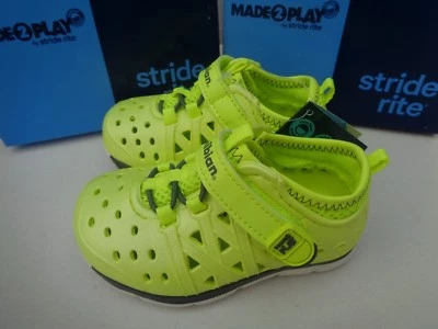 NUEVO Stride Rite Made 2 Play Phibian Niños Zapatos de Agua Niño Pequeño Gris Verde Claro 4 Foto 1 de 2