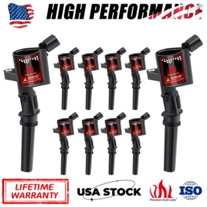 10X Ignition Coils Pack For Ford F150 Expedition 2000-2004 4.6L 5.4L DG508 DG481 - Picture 1 of 13