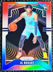 2019-20 PANINI PRIZM JA MORANT RED WHITE & BLUE PRIZM #249 RC GRIZZLIES MINT - Picture 1 of 2