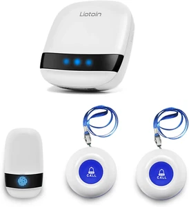 LIOTOIN Notrufknopf Für Senioren Notruf Alarm Knopf Kabellose Hausnotruf Seniore - Bild 1 von 12