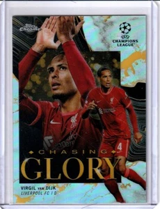 2021-22 Topps Chrome UEFA Champions League #CG-9 Virgil van Dijk Chasing Glory - Picture 1 of 2