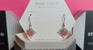 Bomb Party RBP2990 The Sterling Club LC Watermelon .925 Sterling Silver earrings - Picture 1 of 3