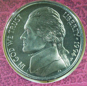 1994 P Jefferson Nickel SP Matte Finish 5 Cents Coin low mintage #3 - Picture 1 of 2