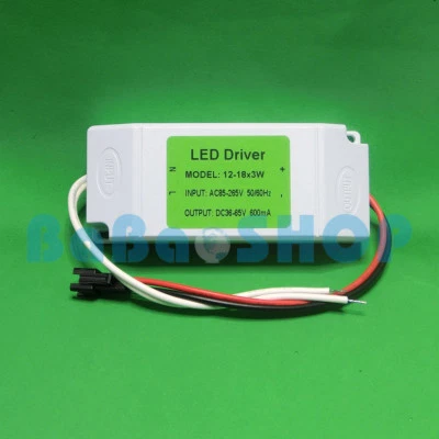 AC LED Driver +Shell 12~18x3W 600mA Power Supply for Lamp Light Bulb 36W 45W 54W - Image 1 of 4