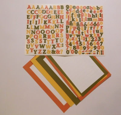 Creative Memories Mini ABC/123 Alphabet Sheet/Mats ~Fall Colors ~ Stickers HTF - Image 1 of 2