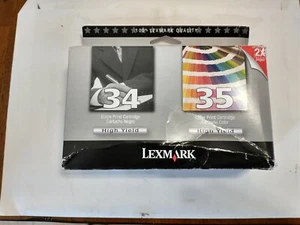 Lexmark No. 34 / 35 Twin pack Black And Color High Yield Ink Cartridges Sealed - Picture 1 of 6