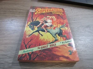 SUPERNATURAL STORIES #27 BADGER BKS UK PULP HORROR FANTASY "THE GHOST RIDER" - Picture 1 of 4