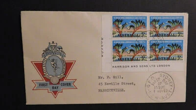 1962 First Day Cover FDC Australia PO Communications Sydney to Marrickville AU - Image 1 of 2