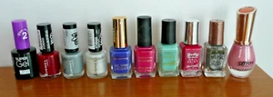 Job Lot Bundle 10 Nail Polish Varnish Rimmel, Barry M, Max Factor - used - Picture 1 of 3