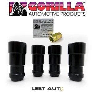 Gorilla Guard Wheel Locks, 14x1.5, Duplex Length, Bulge Acorn, Black, 66641BC - Picture 1 of 8