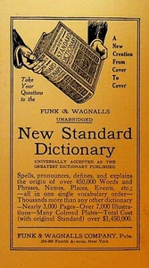 New Standard Dictionary Ad Brochure Funk & Wagnalls 1916 - Picture 1 of 3