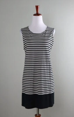 Camiseta sin mangas J.JILL NUEVA CON ETIQUETAS $59 Darling fruncida suave elástica a rayas talla mediana Foto 1 de 4