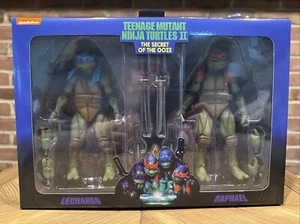 NECA Teenage Turtles Ninja Turtles II Secret of the Ooze Leonardo & Raphael NEW - Picture 1 of 13
