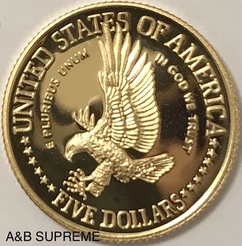 1986 W $5 Gold Coin Statue Of Liberty Commemorative Superb Gem Cameo Proof Cover