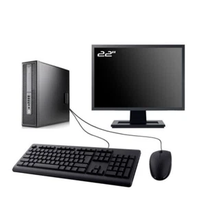 PC HP EliteDesk 800 G2 SFF Ecran 22" Intel I3-6100 RAM 8Go SDD 240Go W11 Wifi - Photo 1/7