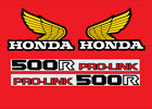 Honda XR/XL 500 Gas Tank And Swingarm Decals AHRMA