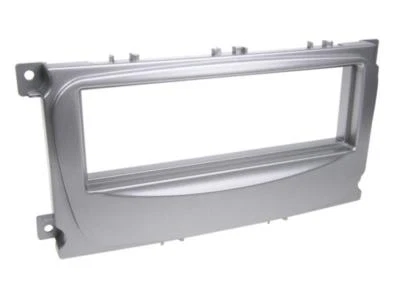 Per Ford C-Max DM2 Restyling Placca Autoradio Montaggio Telaio 1-DIN Argento - Immagine 1 di 2