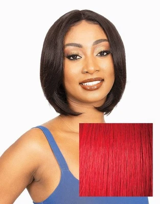 Janet Collection 100% Natural Virgin Remy Human Hair Deep Part Wig- NOLAN (RED) - Image 1 of 4
