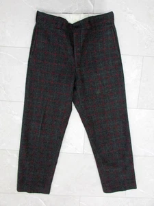 Vintage Johnson Woolen Mills Mens Wool Pants 36x30 Adirondack Plaid Hunting - Picture 1 of 7